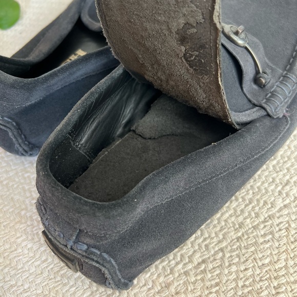 Coach Crosby Turnlock Driver Suede Loafers Navy Blue size 10D - Picture 9 of 11